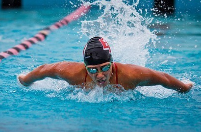 CSUEB swimmer Alyssa Tenney in the pool. (By: CSUEB Athletics) 